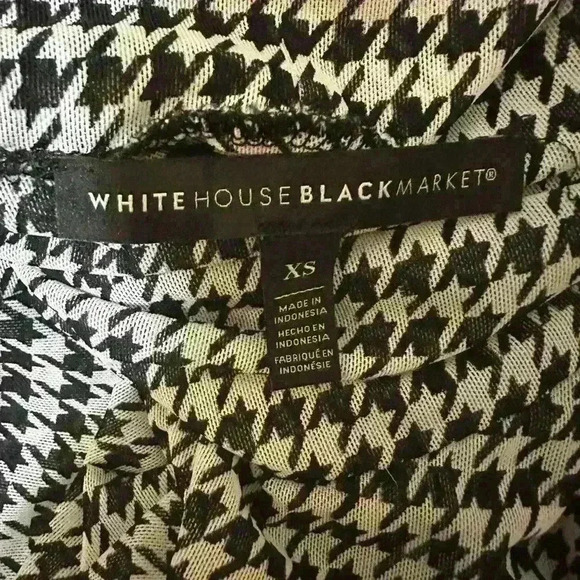 White House Black Market Sheer Houndstooth Turtleneck Top Size XS - Picture 6 of 7